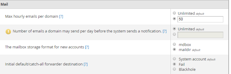 WHM cPanel Server Set The Maximum Number Of Mails In An Hour Web 